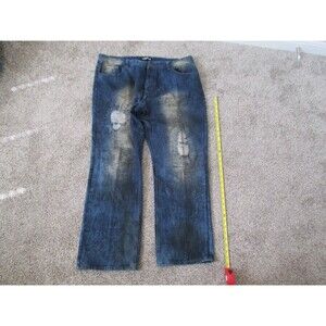 imperious Delf Jeans Mens Vintage 40x31 Baggy Wide Leg Y2k City Map